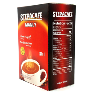 Steppa Cafe, café instantané 3 en 1, OEM, mélange puissant de 170g au Vietnam, emballage dans des boîtes à bas quantité minimale de commande prix compétitifs à l'exportation - Product Image 2