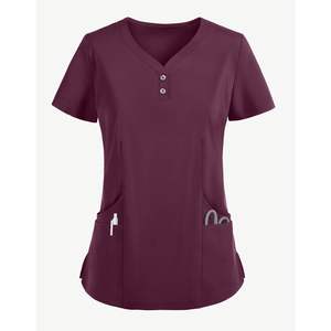 Uniforme pour femmes col en V haut pantalon ensembles infirmière Logo personnalisé tailles couleurs conception hôpital médical en gros en vrac à bas prix ensemble de gommage - Product Image 4
