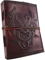 Cahier promotionnel en cuir double dragon Grimoire Journal Book Shadows Spell Book Diary Journal Notebook Sketchbook Blank