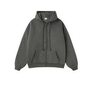 100% algodón Unisex de alta calidad logotipo personalizado hombres pesado GSM cremallera sudaderas en blanco Casual de gran tamaño de alta calidad sudaderas con capucha sudadera - Product Image 1