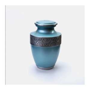 Color rosa con diseño hecho a mano Urna Cenizas Artículos funerarios Urna adulta de latón y aluminio para urna budista - Product Image 2