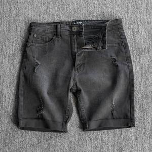 Design personnalisé brodé Street Style Summer Denim Washed Shorts Street Wear Jean Baggy Shorts pour hommes - Product Image 4