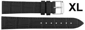 Unisex 1305XL Black Genuine Leather Luxury Watch Strap Breathable Soft <b>Adjustable</b> Stainless Steel Buckle Waterproof Lightweight - Product Image 6
