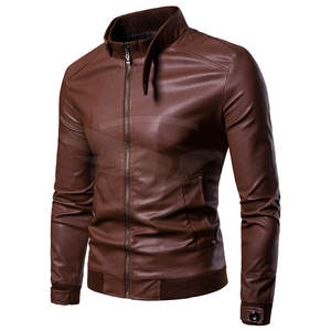 Ropa de invierno Chaquetas de cuero de nuevo estilo Chaqueta de cuero de color personalizado de alta calidad para hombres - Product Image 1