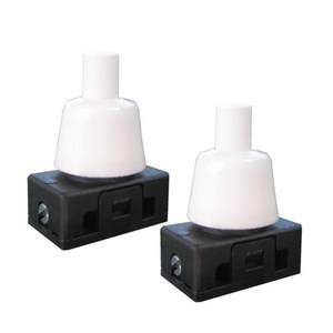 2 interrupteurs à bouton-poussoir blancs à un seul pôle pour câble électrique (2A; 250V) Modèle PP0499 - Product Image 1