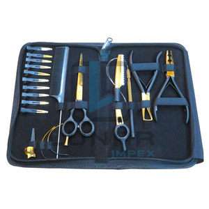 Fabricant vérifié Usine Or Noir Pinces à extension de cheveux pour salons professionnels Outils avec kit de pinces - Product Image 4