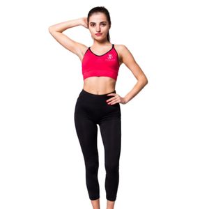 Women’s <b>Pink</b> Sports Bra and Black High Waist <b>Leggings</b> Two Piece Yoga <b>Gym</b> Workout Activewear Set - Product Image 1