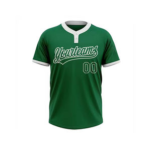 เสื้อซอฟต์บอลผ้าโพลีเอสเตอร์สำหรับผู้หญิงเสื้อซอฟต์บอลแบบกระดุมสองเม็ด100% - Product Image 5