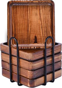 Eco-Friendly Durable PINE Wooden <b>Coaster</b> Set Stylish Natural <b>Drink</b> <b>Coasters</b> for Home & Office Mat or Pad for Home Decoration - Product Image 4