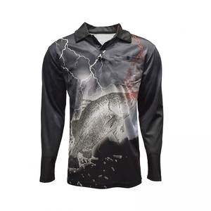 เสื้อโปโลตกปลาแขนยาวสำหรับผู้ชายเสื้อ100% โพลีเอสเตอร์เสื้อเจอร์ซี่ย์เสื้อใส่กลางแจ้งออกแบบโลโก้ได้ตามต้องการ - Product Image 6