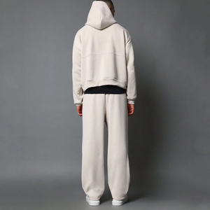 Ropa de gimnasio Fitness poliéster algodón transpirable deporte chándal sudaderas ropa de calle de gran tamaño pulóver Sudadera con capucha Jogger conjuntos de hombres - Product Image 5