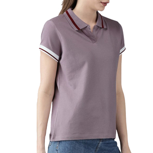 Vente en gros T-shirts décontractés tricotés unis et respirants à manches courtes personnalisés pour femmes et chemises Approvisionnement en gros - Product Image 1