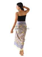 Paréos en coton imprimé indien Coastal Essentials à imprimé floral pour le bain et les aventures à la plage-Short Bikini Cover Wrap Pareo
