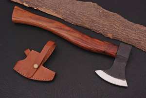 Hache de travail du bois de qualité industrielle en acier à haute teneur en carbone avec étui en cuir, hache personnalisée OEM - Product Image 3