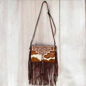 กระเป๋าสะพายพาดลำตัวหนังวัวสำหรับผู้หญิงกระเป๋าสะพายไหล่หนังวัวแท้แฟชั่นใหม่ - Product Image 1