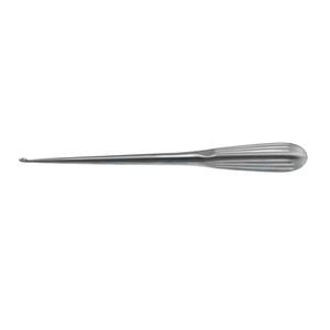 Curette de fusion vertébrale à dos plat 9 ''taille droite #1 tasse poignée brune Instruments chirurgicaux orthopédiques - Product Image 3