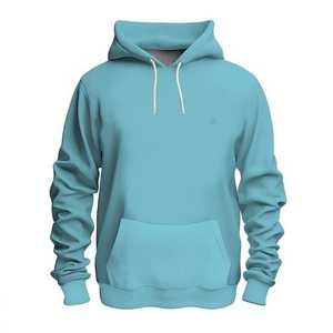 Sweat à capuche en polaire uni pour homme de haute qualité, broderie personnalisée et impression en relief, anti-rétrécissement, design uni, doublé, vente en gros - Product Image 6