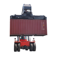 Chariot élévateur frontal YCMG neuf de 45 tonnes à moteur diesel 4x4 avec transpalette à fourche, déplaceur latéral hydraulique et pneus pleins pour terrains accidentés