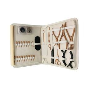 Professional Stainless Steel Extension <b>Tools</b> Kit For Salons <b>Work</b> Use Loop Needle & Clips With Pliers set - Product Image 4