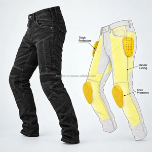 Stylish <b>Men's</b> Winter <b>Biker</b> <b>Jeans</b> with Breathable Denim Reinforced Stitching Comfortable Fit & Customizable Options - Product Image 2
