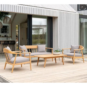 Vente chaude Ensemble de canapés de jardin modernes tout temps Meubles en teck Meubles de patio d'extérieur pour hôtel et salon -Rayyan - Product Image 6