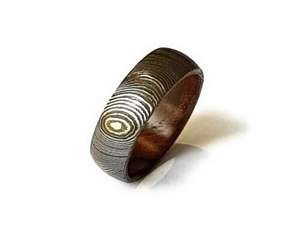 Anillo de patrón de acero de Damasco hecho a mano para hombres y mujeres, el mejor regalo para marido, anillo de moda de Damasco en diferentes patrones de Damasco - Product Image 4