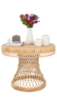 Table à manger ronde en rotin paon Table naturelle fabriquée au Vietnam matériaux écologiques meubles de maison décor à la maison en gros