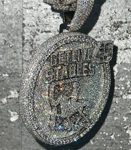 Bijoux de bus 3D brillants personnalisés pour hommes, testeur de diamants de passage de Moissanite VVS, pendentif boule 3D plaqué glacé - Product Image 5