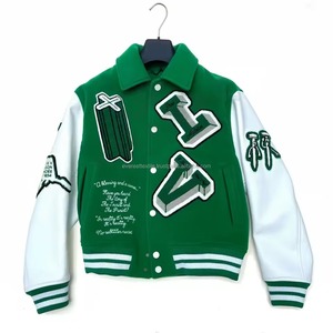 Veste universitaire pour homme de haute qualité avec logo personnalisé 2025, vente en gros OEM, style décontracté à double boutonnage pour l'hiver, taille XS, logo sur le devant - Product Image 6