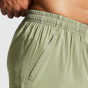 Shorts de course en toile pour hommes, décontractés, taille haute, élastique, séchage rapide, pour le sport, la salle de sport, la course à pied - Product Image 6