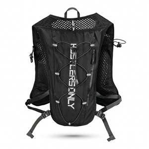 Gilet de course léger pour hommes, noir, pour sports de plein air, avec poche d'hydratation, sac à dos de randonnée - Product Image 3