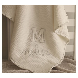 Top mousseline carrés bambou coton Swaddle couverture salive serviette Burp chiffons pour nouveau-né bébé Plaid nouveau-né couche lavable 60x60cm - Product Image 1