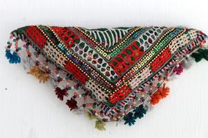 Décoration murale tribale indienne Kutch brodée à la main Vintage Boho décoration murale suspendue - Product Image 2