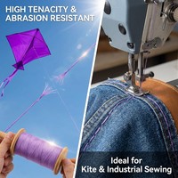 Yüksek Dayanımlı %100 Polyester Bağlantılı İplik Manja Tex 45 Tex 70 40s 2 Dikiş İpliği Kesim Giysi Düzeltme İçin