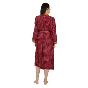 Robe Kimono Élégante à Imprimé Floral en Mélange de Soie, Peignoir Doux Tissé avec Cordon de Serrage, Taille Unique pour Usage Domestique, Fourniture ODM 2 pièces - Product Image 3