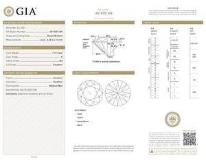 B2B D'Vins Jewels GIA Certified 1,12 CT Diamante blanco suelto Natural redondo K Color con EX Cut Pulido FL FLOW Pureza - Product Image 2