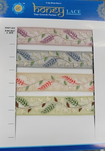 Colorful Floral Embroidered Lace Trim for Wedding Elegant Home Textiles DIY Crafts <b>Clothing</b> Decoration Flower Style - Product Image 2