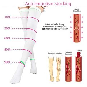 공장 가격 항혈전 압박 스타킹 - 15-20 MmHg 허벅지까지 오는 남녀 공용 지지 양말 - Product Image 5