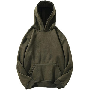 Haut élégant à la mode Design personnalisé classique confortable pull léger Streetwear couleur unie surdimensionné Hoodi homme - Product Image 4