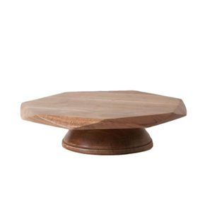 Soporte de pastel de madera de la mejor calidad Diseño elegante Soporte redondo de pastel de madera Exhibición dulce que sirve para cualquier pastel Cupcakes o postre - Product Image 2