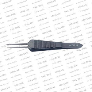 Fórceps de tejido dentado quirúrgico oftálmico 0,4mm/0,6mm/0,8mm acero inoxidable con mango negro BY Vaslcare - Product Image 4