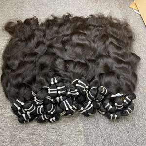 Offre Spéciale brut vietnamien Remy Grade Extensions de cheveux cuticule aligné naturel ondulé Machine Double trame 12-34 pouces de long colorant plus foncé - Product Image 5