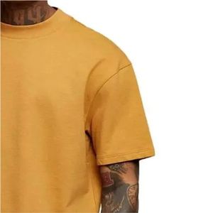 100% algodón 280gsm tela hombres Unisex en blanco Casual camiseta para hombres primavera y verano nueva manga corta algodón en blanco hombres camiseta - Product Image 4