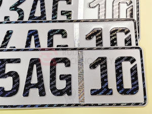 Placa de Matrícula Holográfica Personalizada DRC CGO con Diseño de Bandera, Se Acepta OEM para Placa de Matrícula Holográfica del Congo - Product Image 3