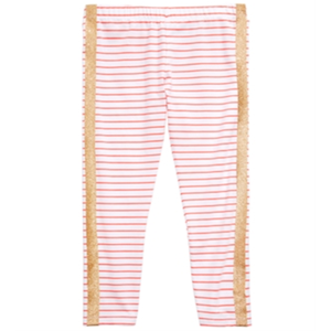 Leggings marroni con strisce glitterate Epic Threads per bambine, taglia 5 - Product Image 1