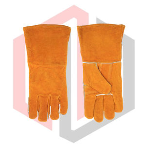 Guantes de Cuero para Bomberos, Guantes de Soldadura Resistentes al Calor, Antiestáticos, Resistentes a Desgarros, 11 oz, 14 Pulgadas, para Soldadura MIG, TIG, Barbacoa - Product Image 5