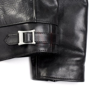 Vente en gros Tendance Veste Slim-fit de haute qualité Veste en cuir personnalisée pleine fleur noire attrayante pour hommes 2024 Service OEM - Product Image 5