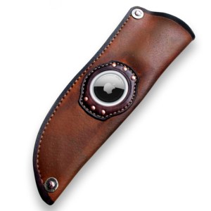 Funda de cuero hecha a mano con etiqueta de aire de grano rico a precio de fábrica para cuchillos de hoja fija - Product Image 3