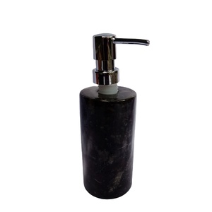4-Piece Natural Marble Stone Foam Hand Soap Dispenser Modern Design Set <b>Costume</b> Logo for Hotel Villa Bathroom - Product Image 2