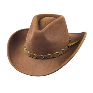 Sombrero de Vaquero de Cuero Premium Estilo Occidental |   Sombrero de Vaquero para Hombre y Mujer |   Sombreros de Moda para Rodeo al Aire Libre, Venta al por Mayor, Personalización ODM - Product Image 1